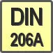 Piktogram - Typ DIN: DIN 206A
